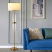 Gold Metal Linear Fabric Floor Lamp