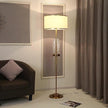 Gold Metal Linear Fabric Floor Lamp