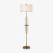 Gold Metal Linear Fabric Floor Lamp