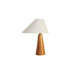 Wood Linen Shade Table Lamp