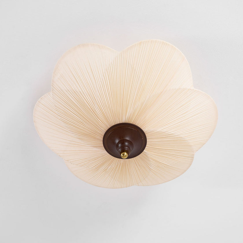 Fabric Bloom Flush Mount Light
