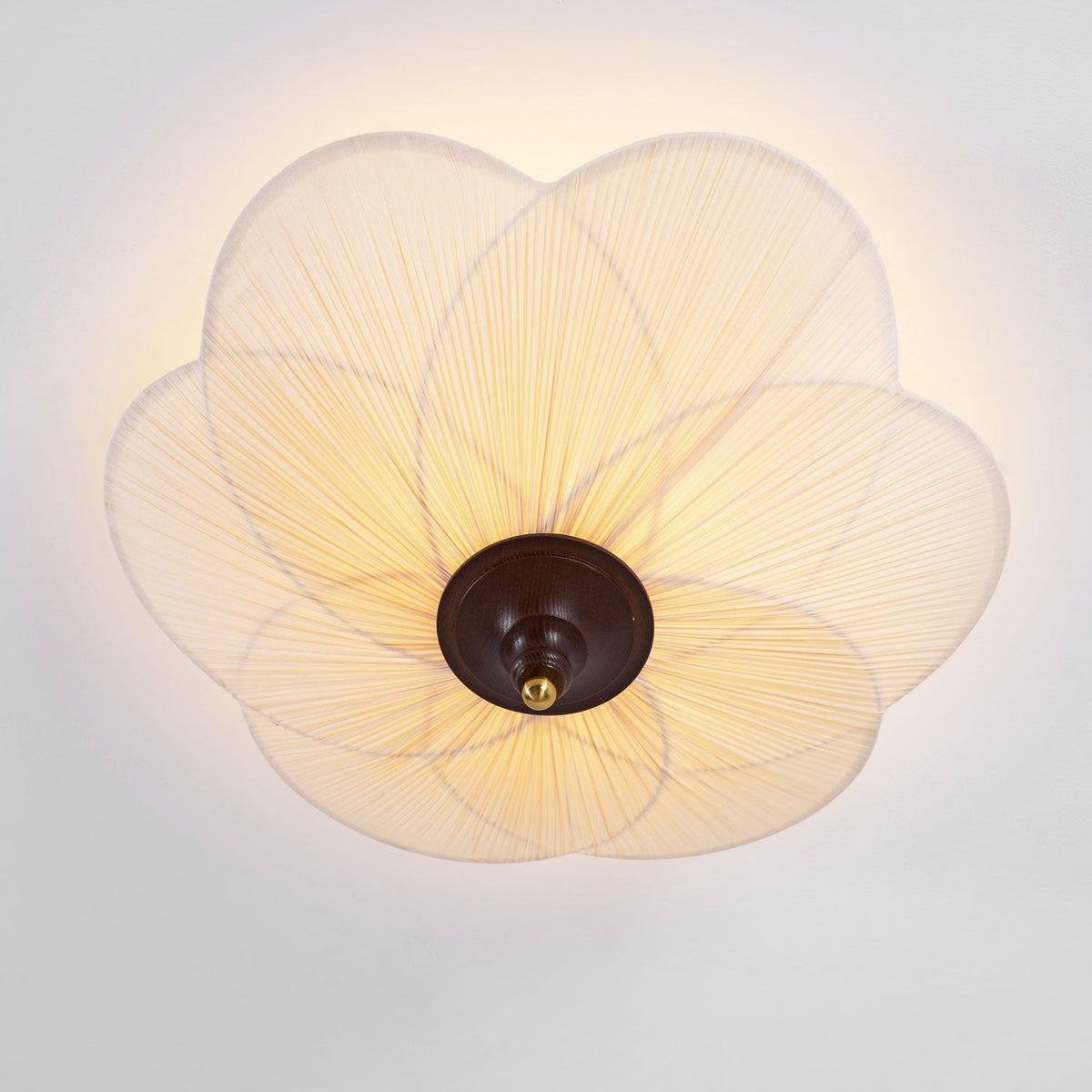Fabric Bloom Flush Mount Light