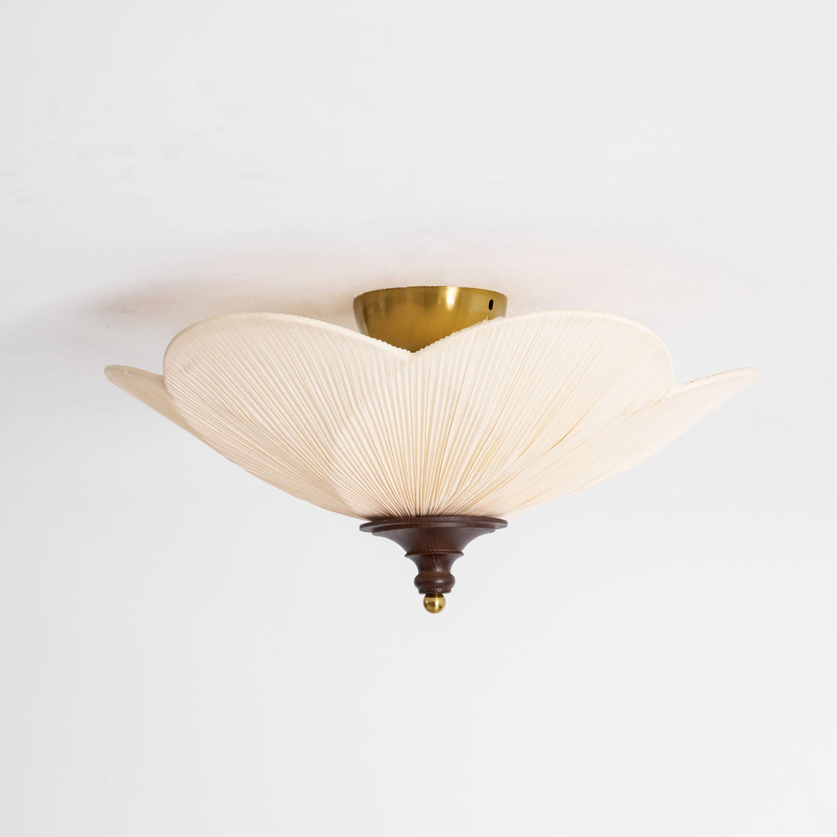 Fabric Bloom Flush Mount Light