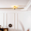Fabric Bloom Flush Mount Light