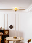 Fabric Bloom Flush Mount Light