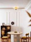 Fabric Bloom Flush Mount Light