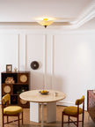Fabric Bloom Flush Mount Light