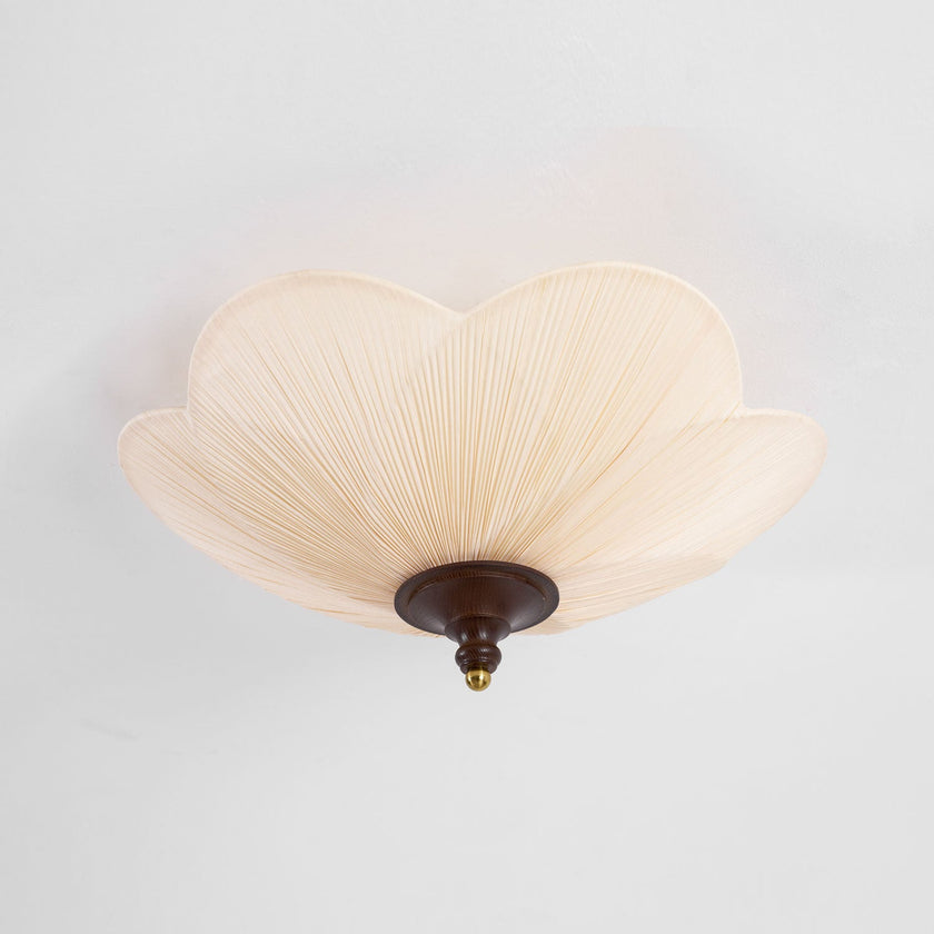 Fabric Bloom Flush Mount Light
