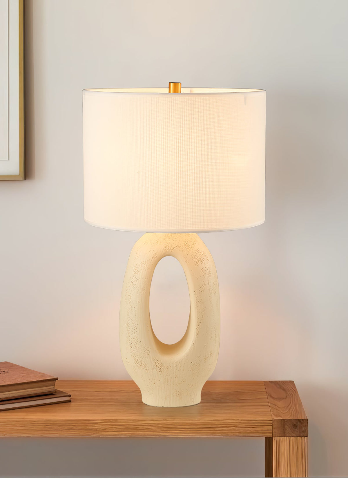 Resin Sculptural Curve Table Lamp
