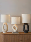 Resin Sculptural Curve Table Lamp