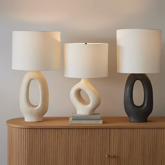 Resin Sculptural Curve Table Lamp