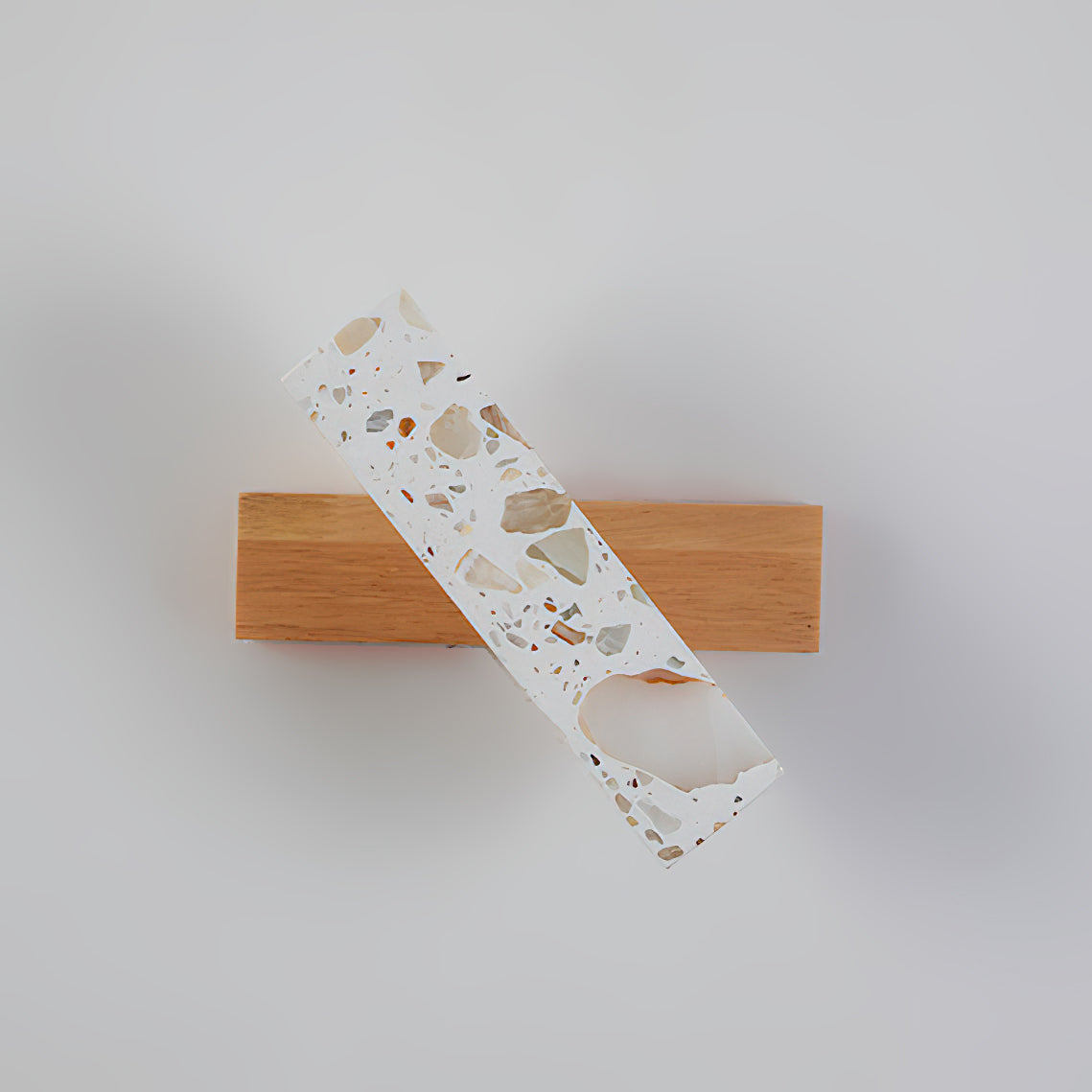 Translucent Stone & Wood Wall Lamp