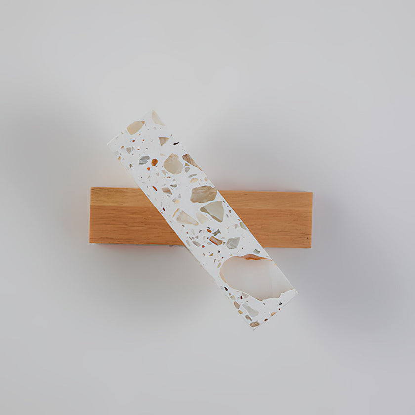 Translucent Stone & Wood Wall Lamp