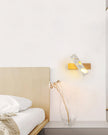Translucent Stone & Wood Wall Lamp
