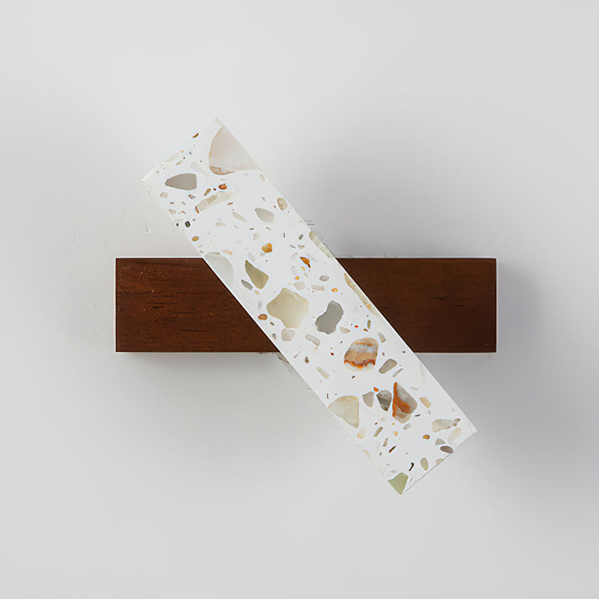 Translucent Stone & Wood Wall Lamp