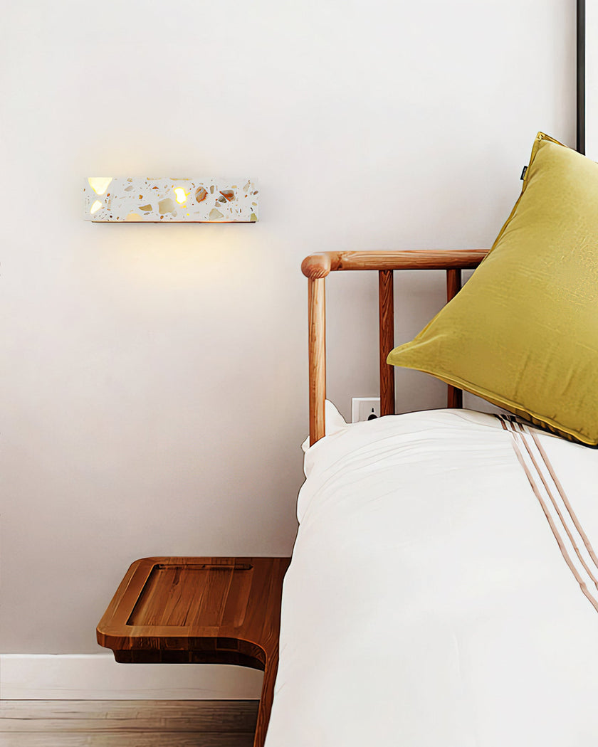 Translucent Stone & Wood Wall Lamp