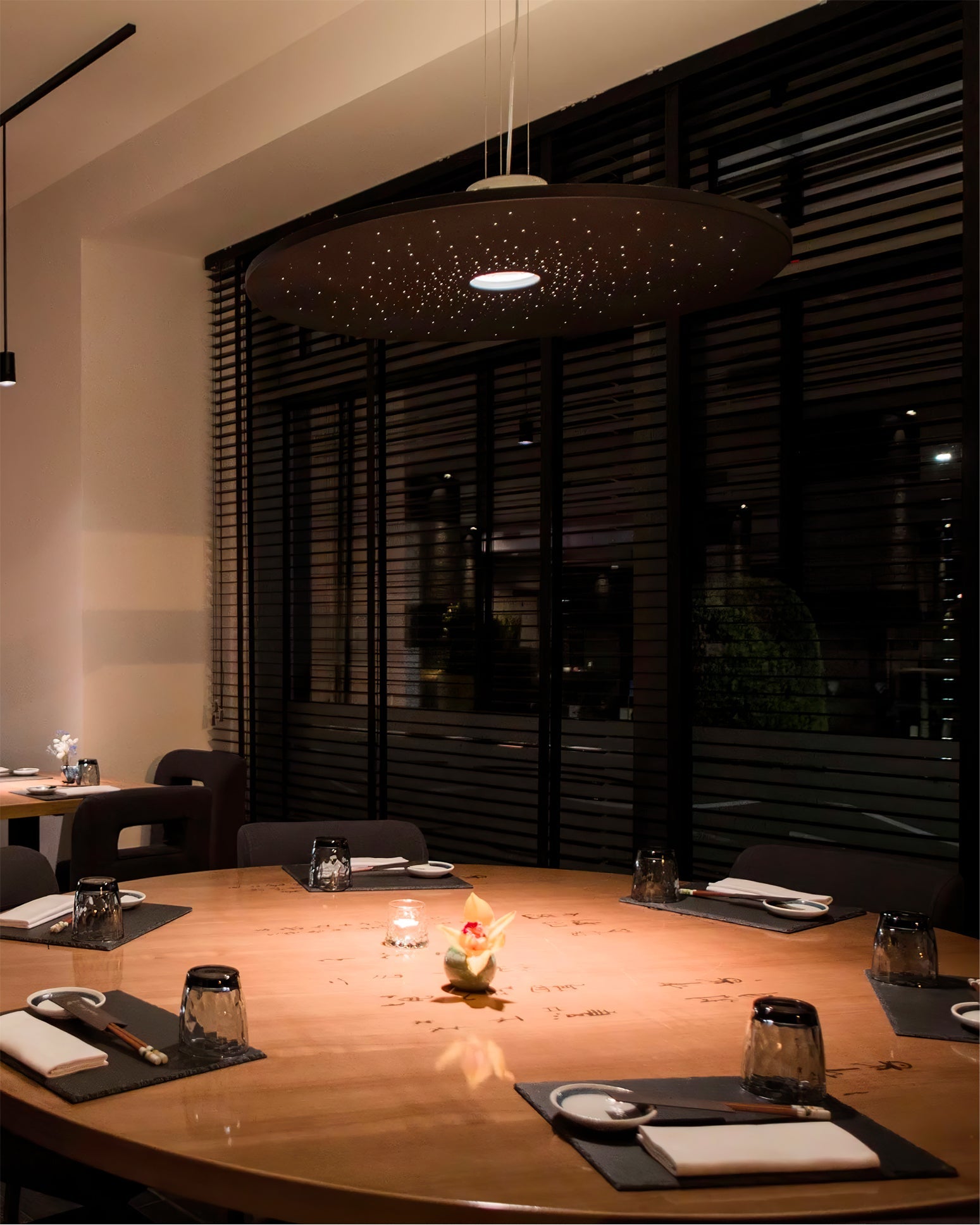 Perforated Starry Disc Pendant Lamp