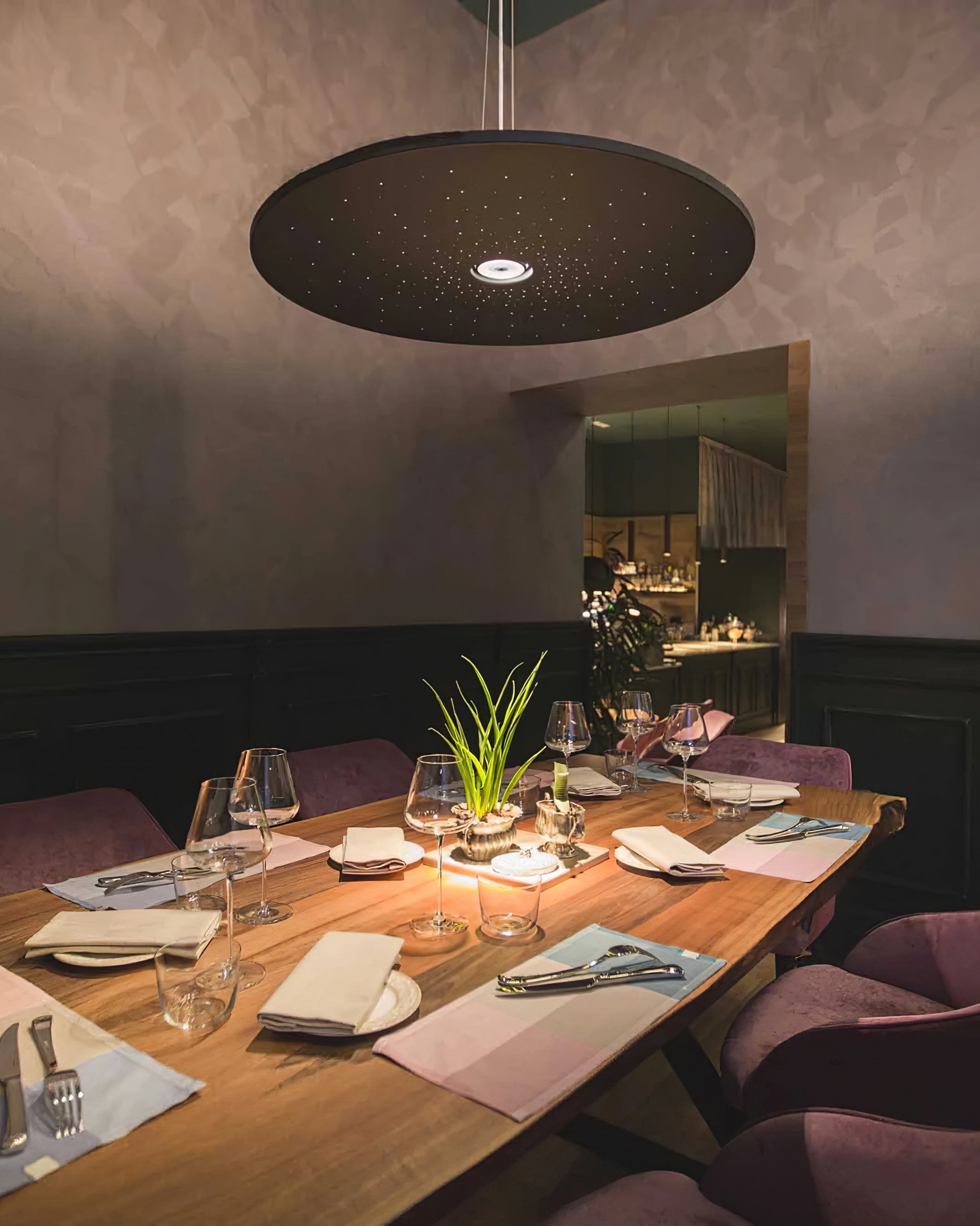 Perforated Starry Disc Pendant Lamp