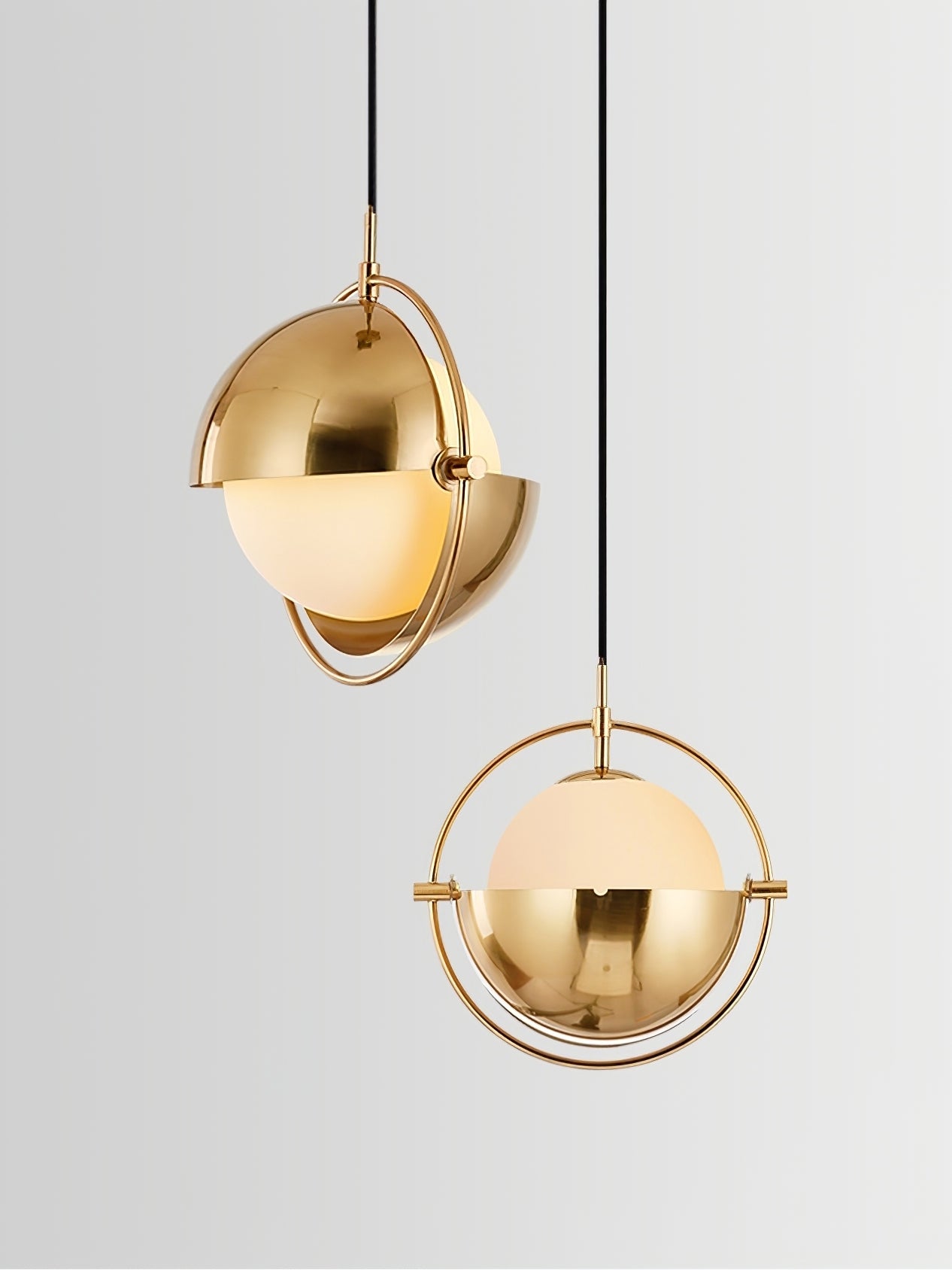 Adjustable Glass Shade Pendant Lamp