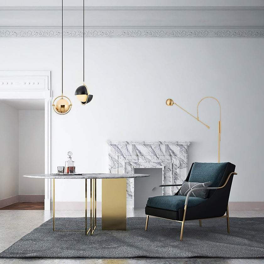 Adjustable Glass Shade Pendant Lamp