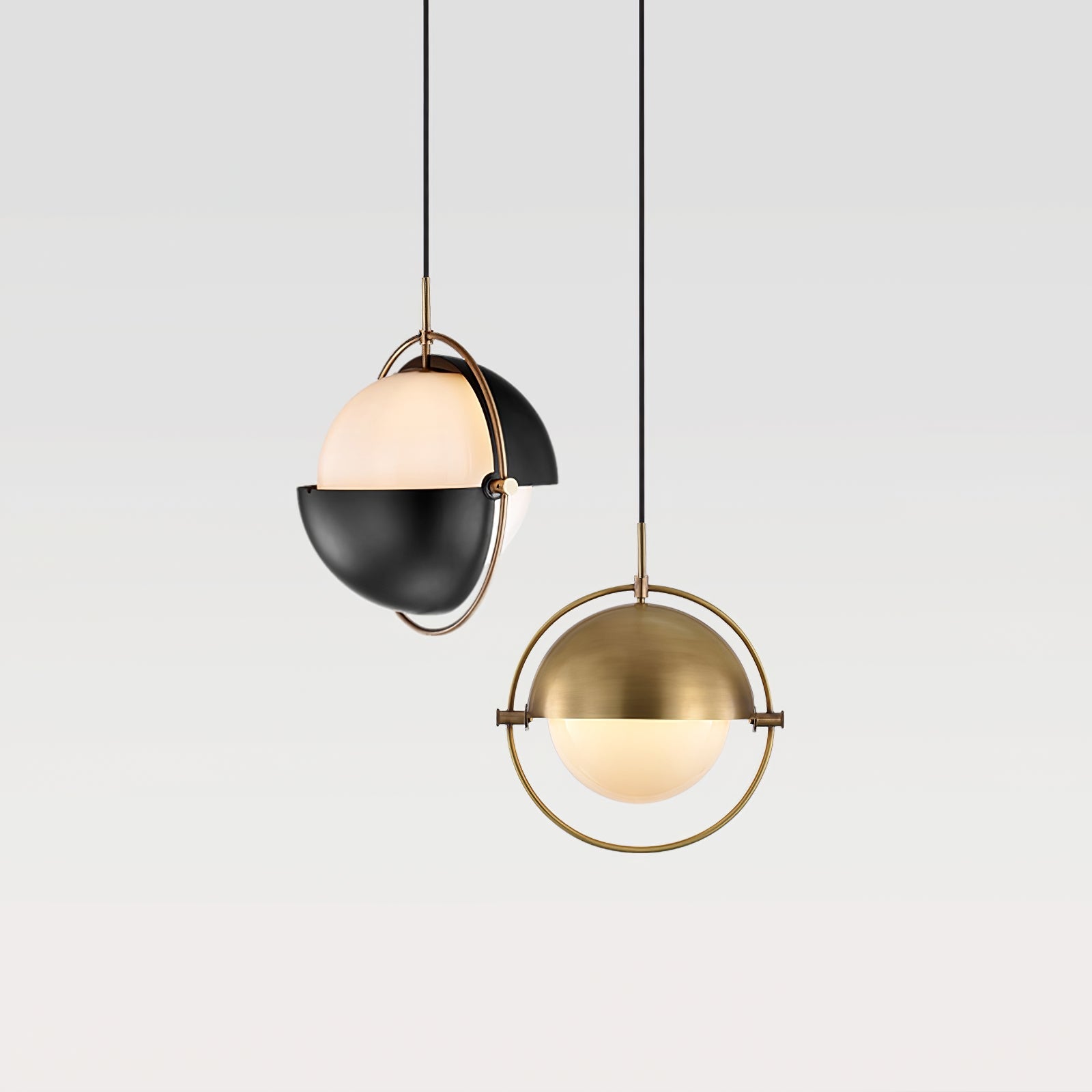 Adjustable Glass Shade Pendant Lamp