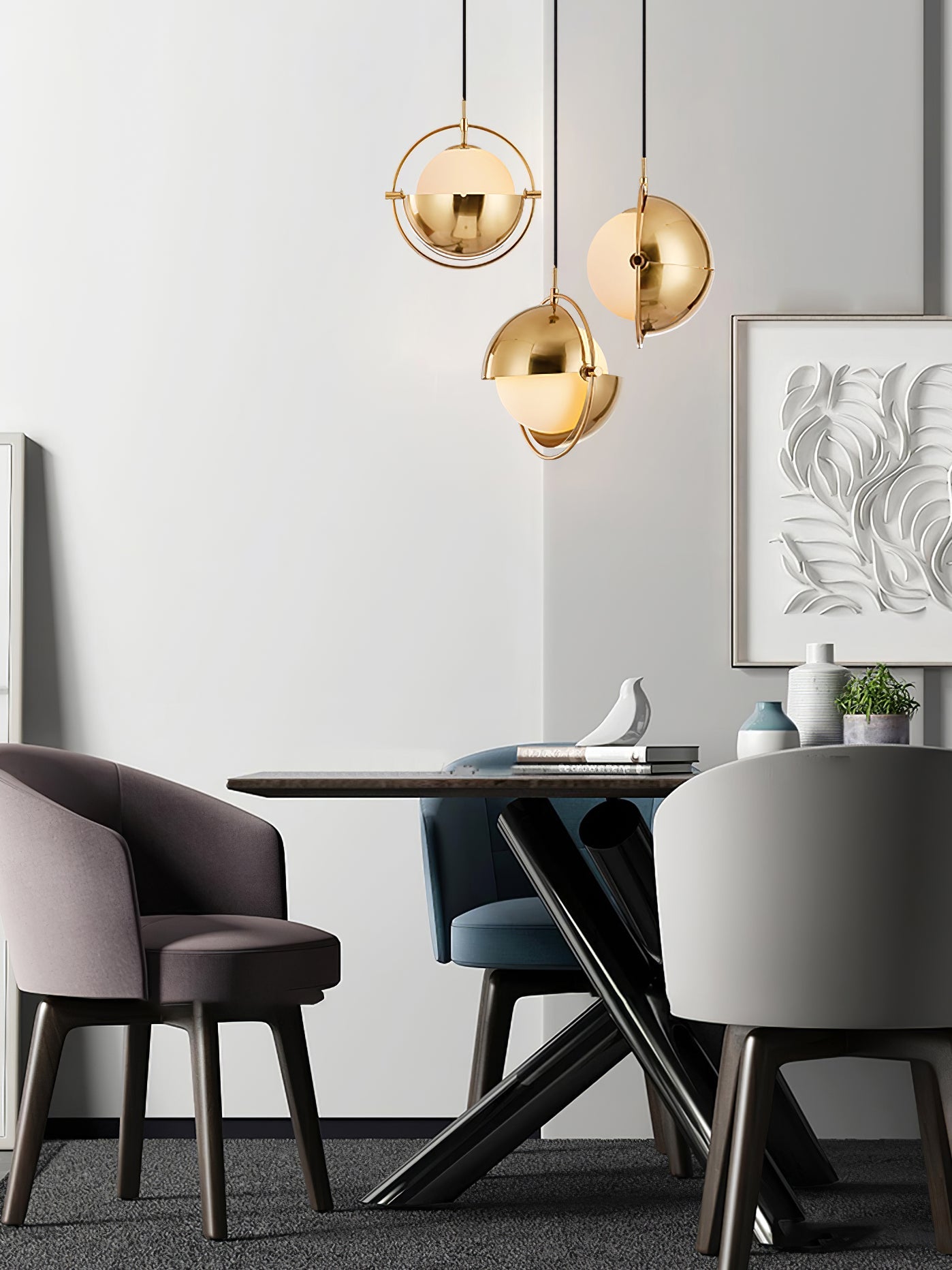 Adjustable Glass Shade Pendant Lamp