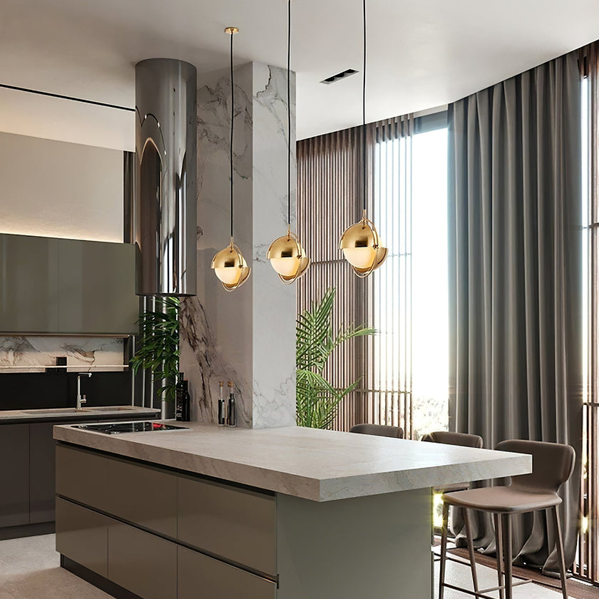 Adjustable Glass Shade Pendant Lamp