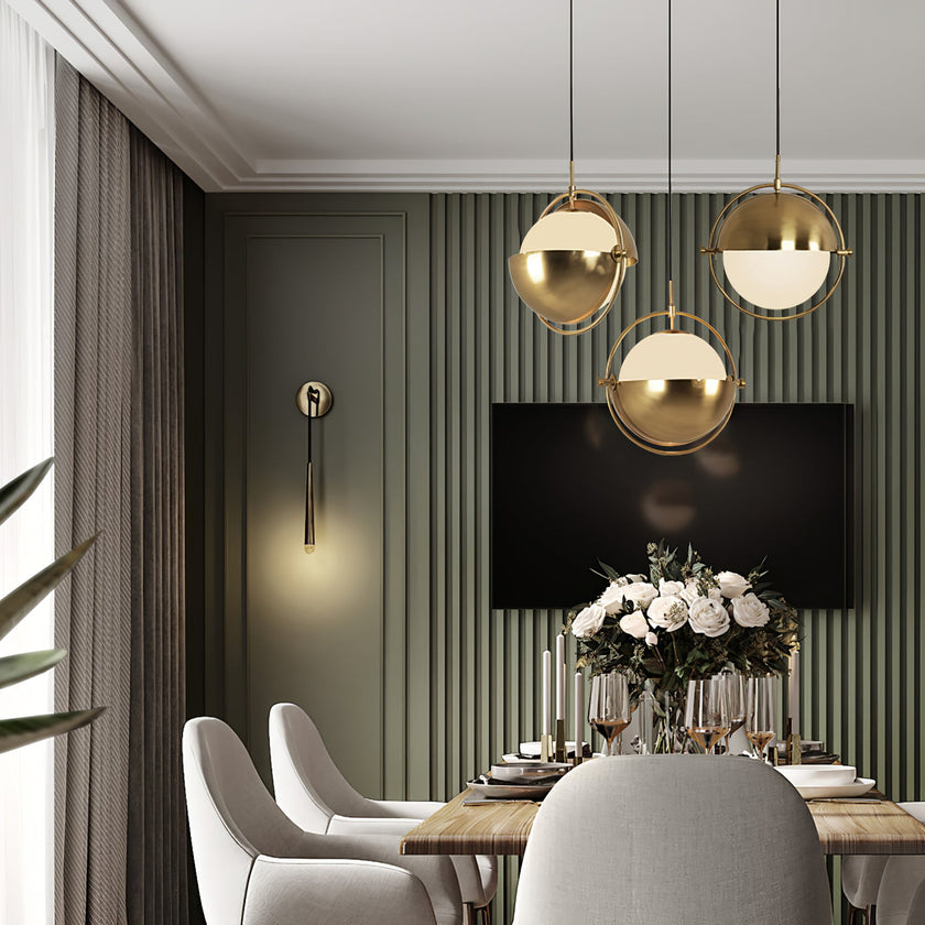 Adjustable Glass Shade Pendant Lamp