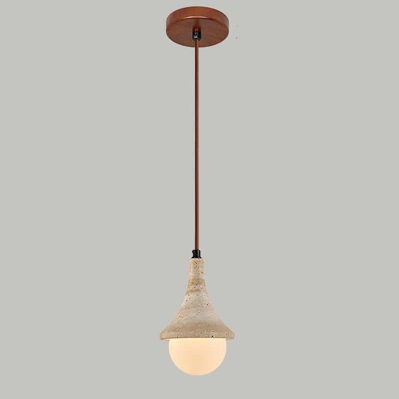 Calvrane Travertine Globe Pendant Light