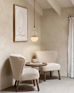 Calvrane Travertine Globe Pendant Light