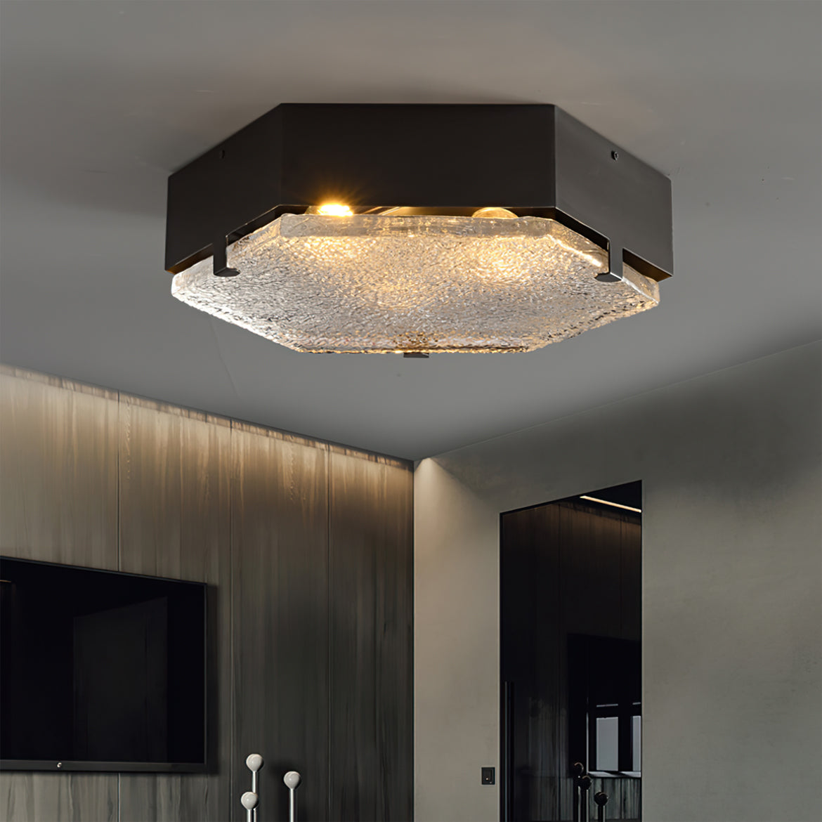 Calvrane Brass Geometric Ceiling Light