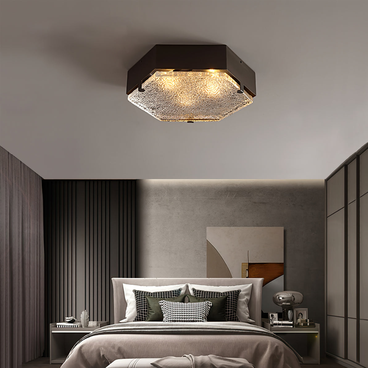 Calvrane Brass Geometric Ceiling Light