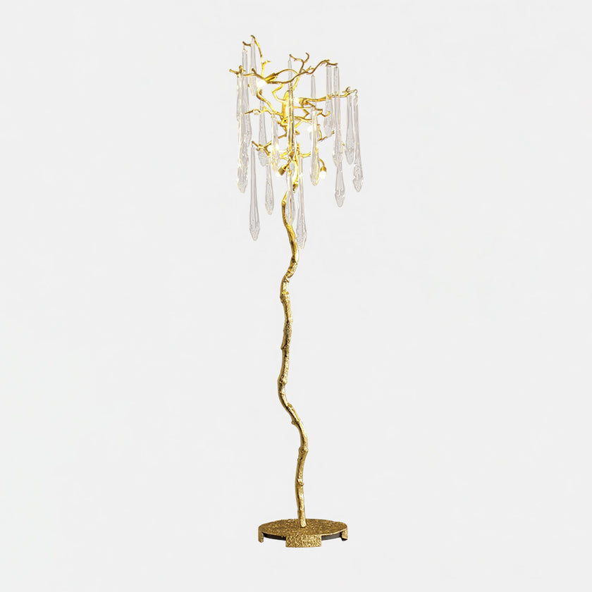 Calvrane Brass Droplet Floor Lamp