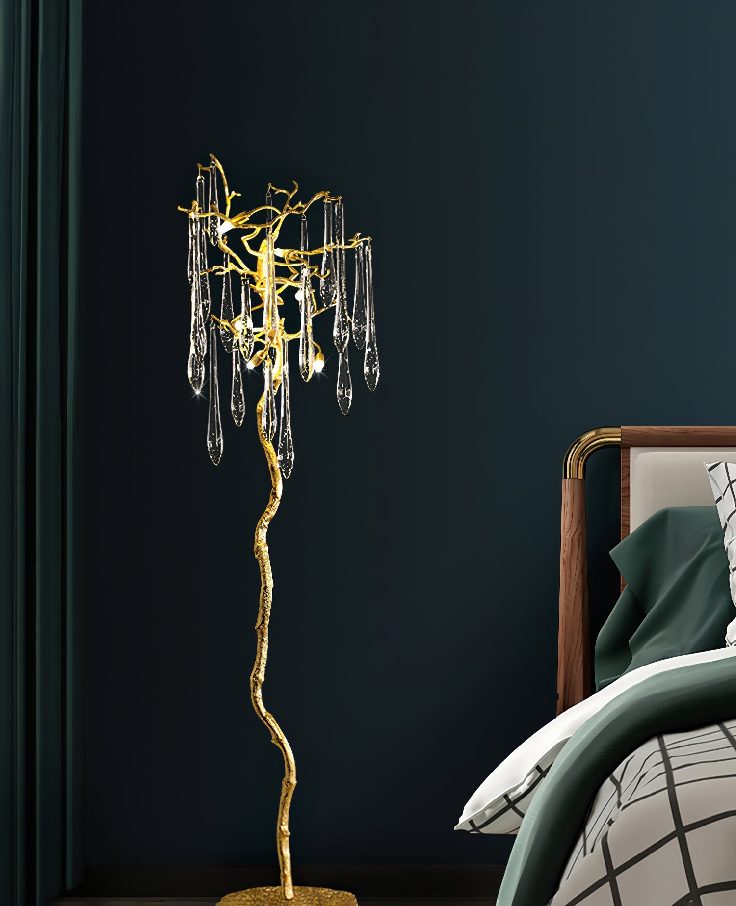 Calvrane Brass Droplet Floor Lamp