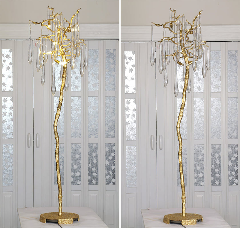 Calvrane Brass Droplet Floor Lamp