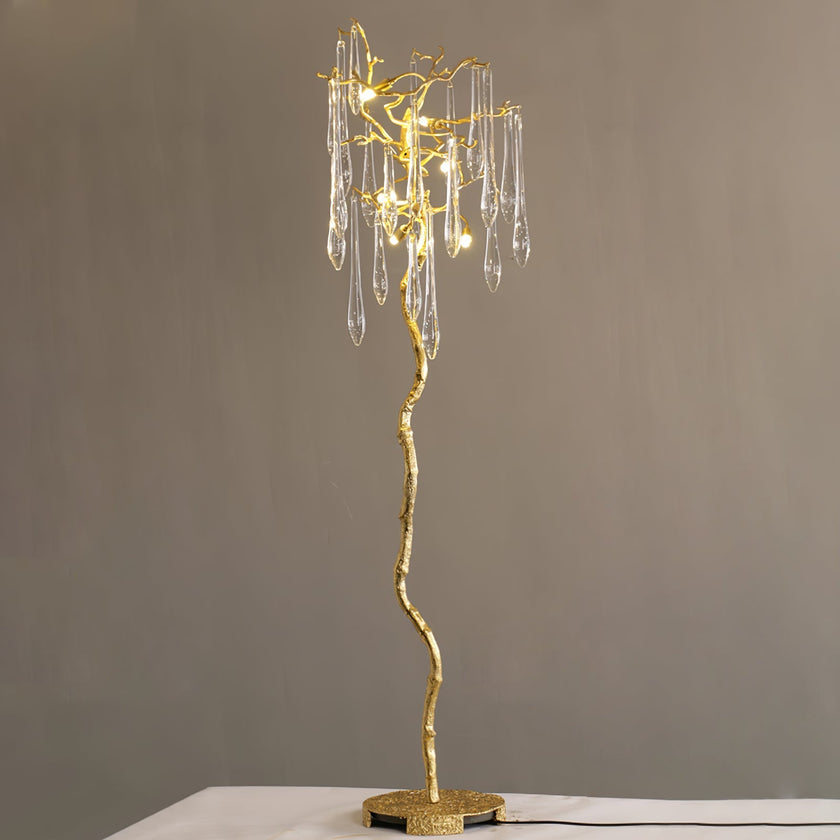 Calvrane Brass Droplet Floor Lamp