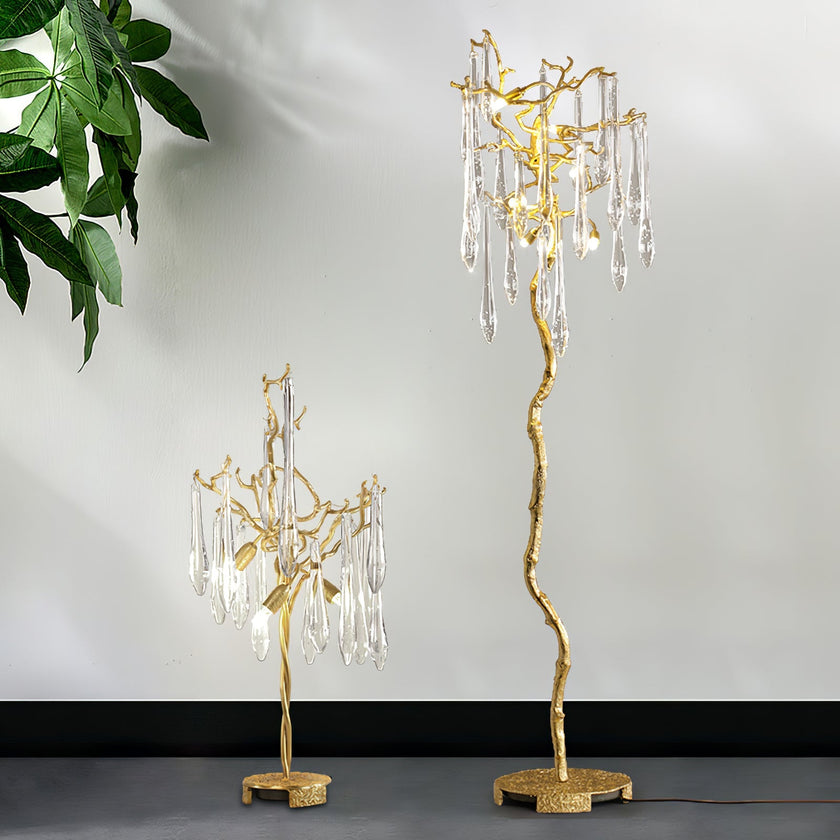 Calvrane Brass Droplet Floor Lamp
