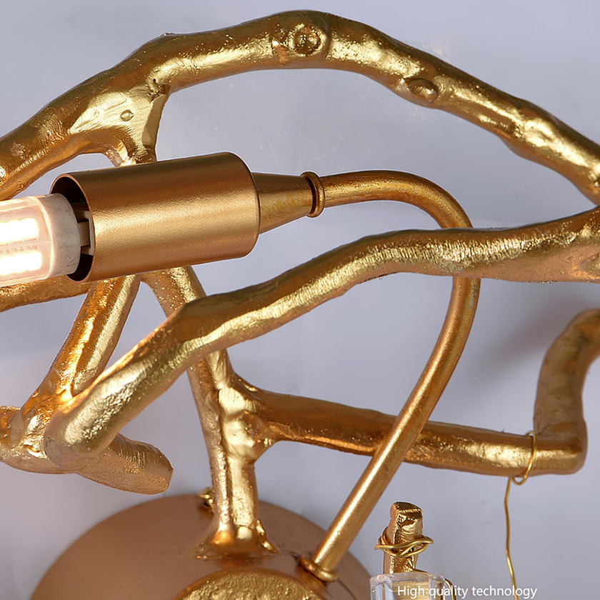 Calvrane Brass Droplet Wall Sconce