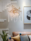 Calvrane Brass Droplet Wall Sconce