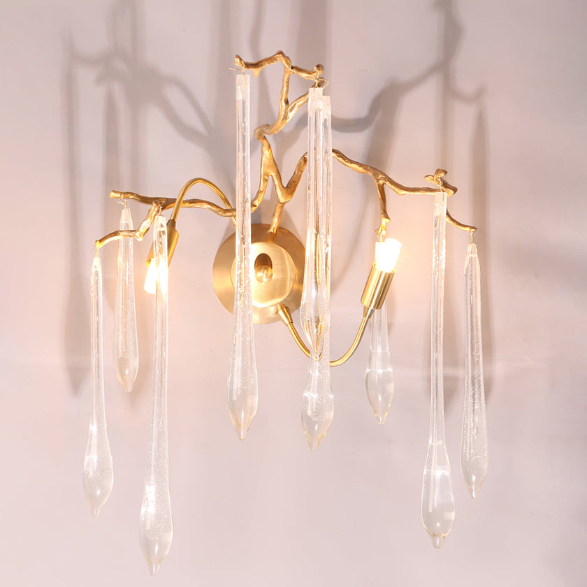 Calvrane Brass Droplet Wall Sconce
