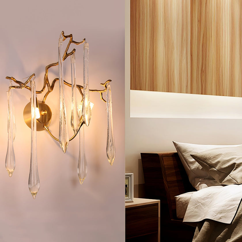 Calvrane Brass Droplet Wall Sconce