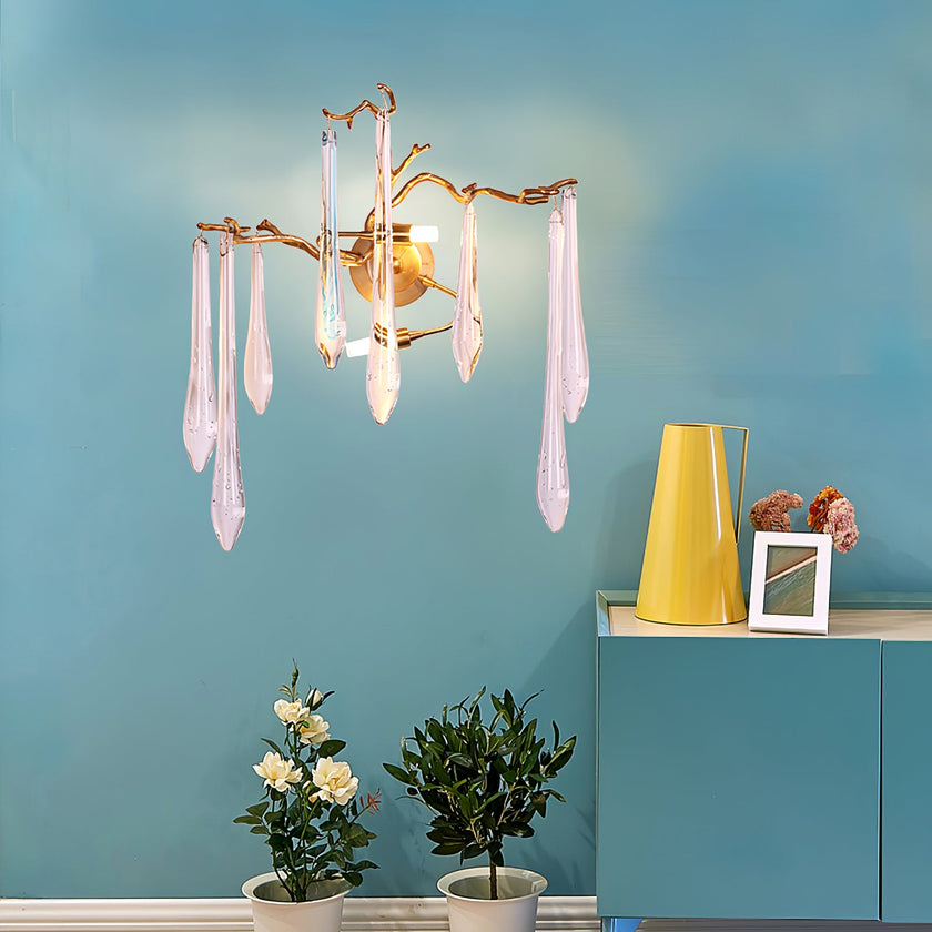 Calvrane Brass Droplet Wall Sconce