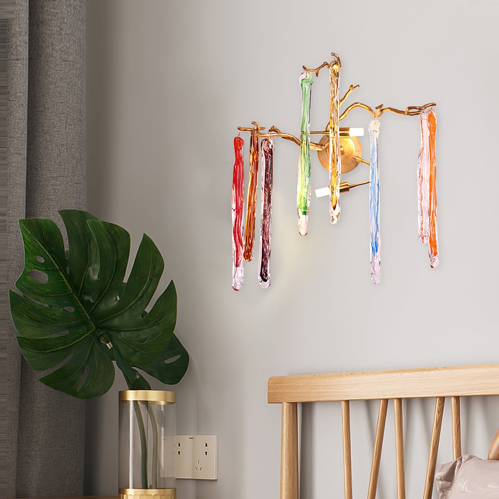 Calvrane Brass Droplet Wall Sconce