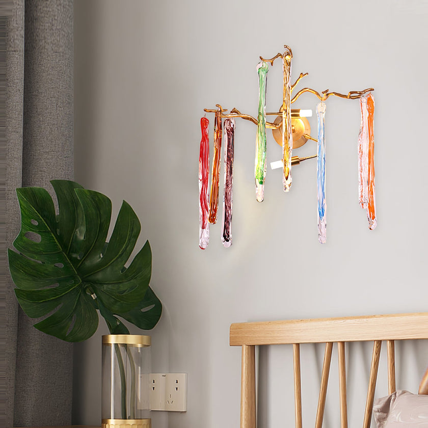 Calvrane Brass Droplet Wall Sconce