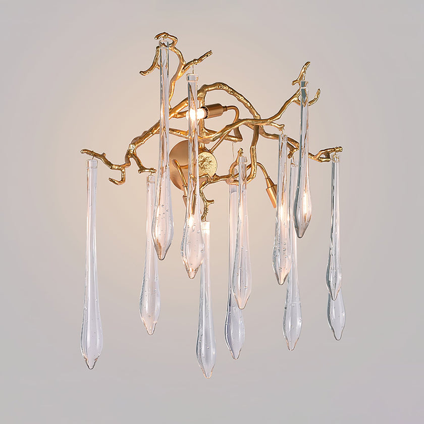 Calvrane Brass Droplet Wall Sconce
