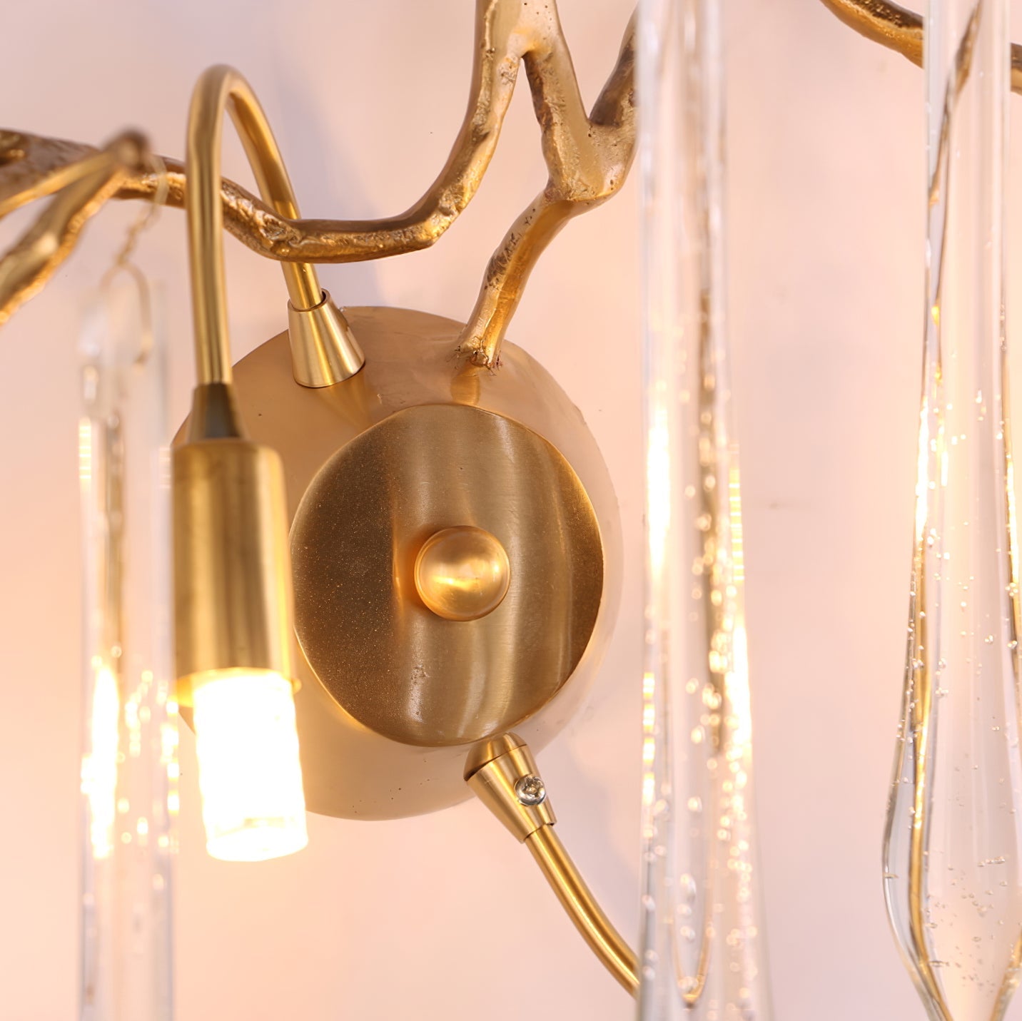 Calvrane Brass Droplet Wall Sconce