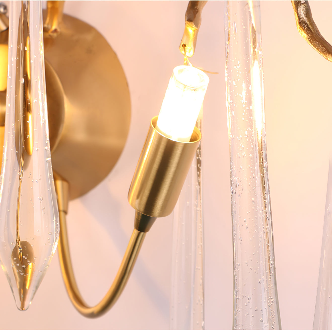 Calvrane Brass Droplet Wall Sconce