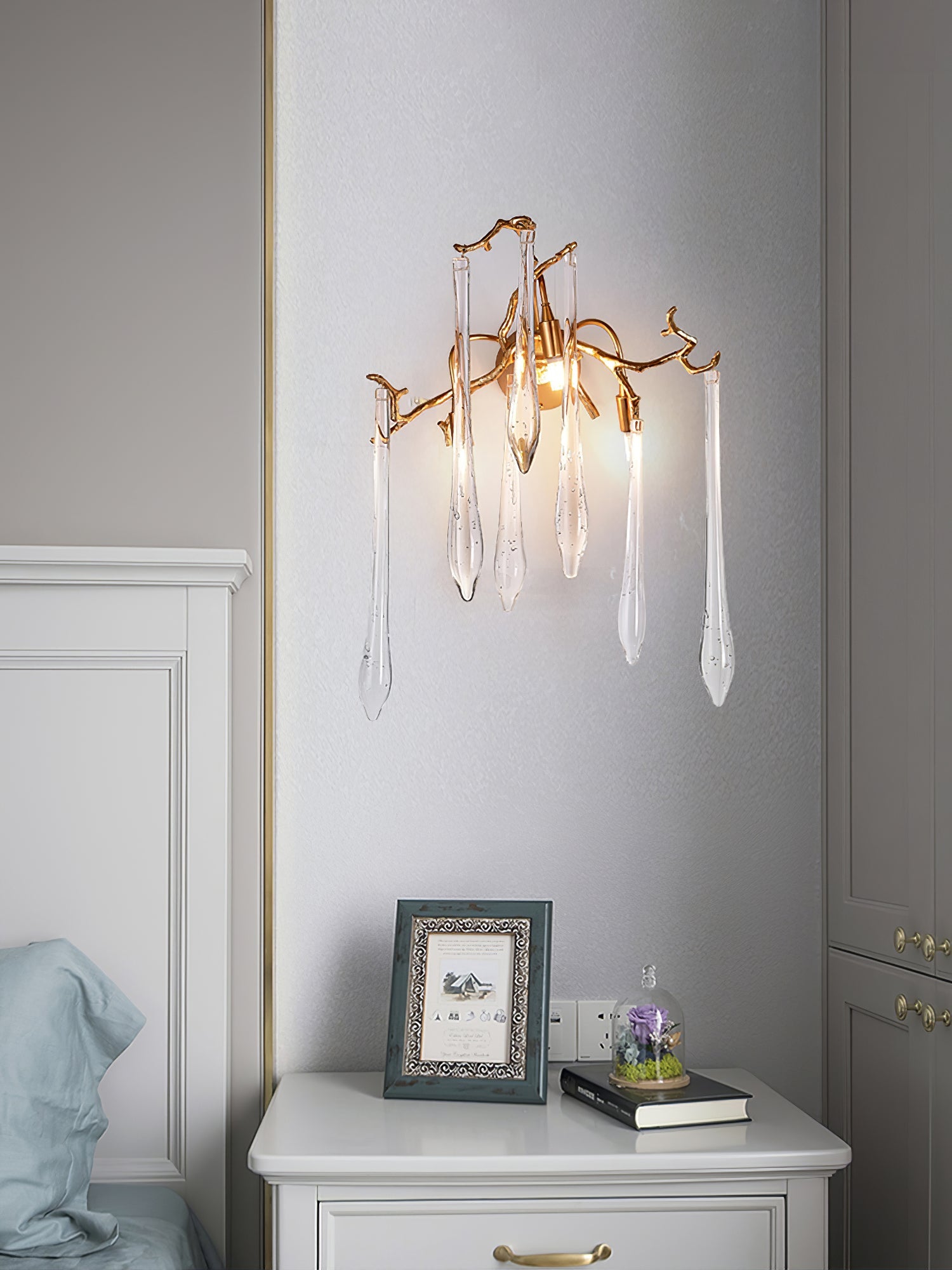 Calvrane Brass Droplet Wall Sconce