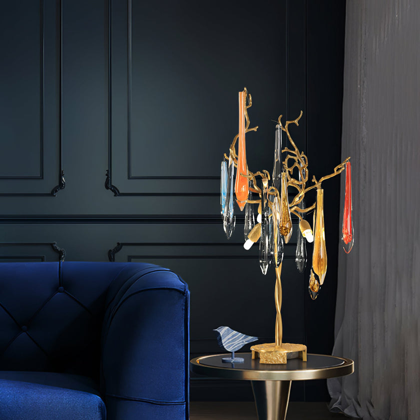 Calvrane Brass Droplet Table Lamp