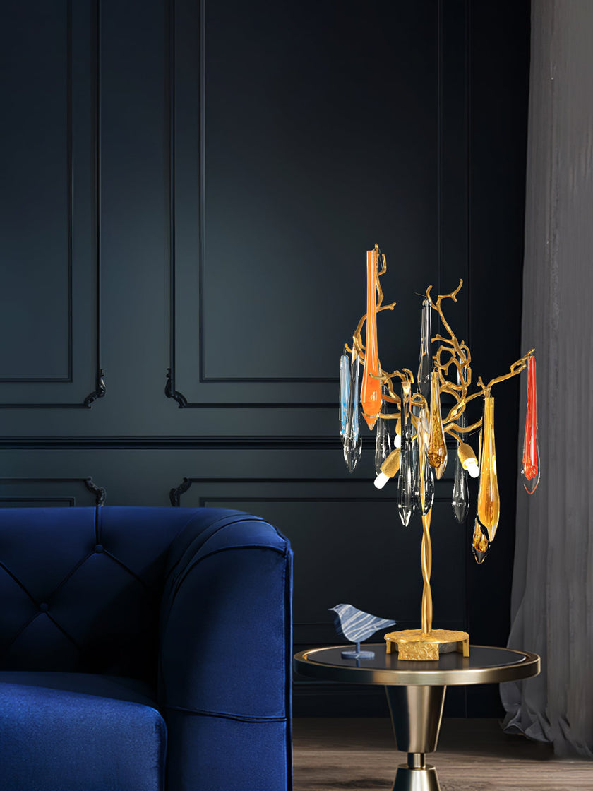 Calvrane Brass Droplet Table Lamp